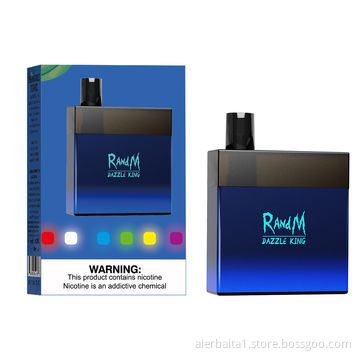 2021 Hot Sale RM Dazzle King Disposable E Cigarette with Fruit Flavors and Customized Colors Ecig
